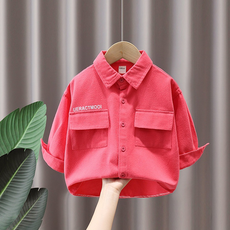 3941 niños Denim abrigo primavera y otoño 2023 nueva camisa de los niños ropa guapo otoño ropa calle frita moda