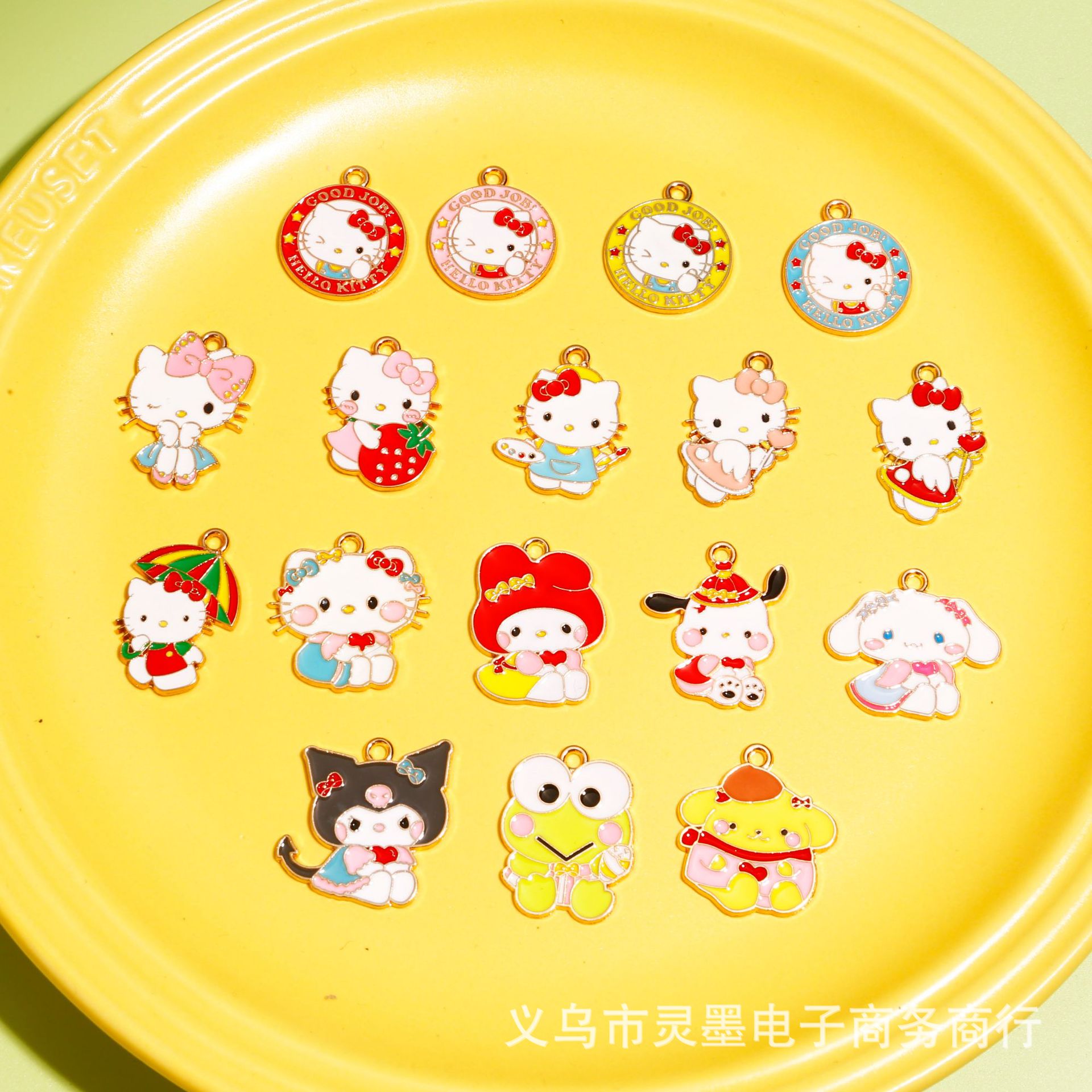 [Kt 고양이] DIY 액세서리 만화 kt 고양이 kulomi 펜던트 아연 합금 액세서리 키 체인 목걸이