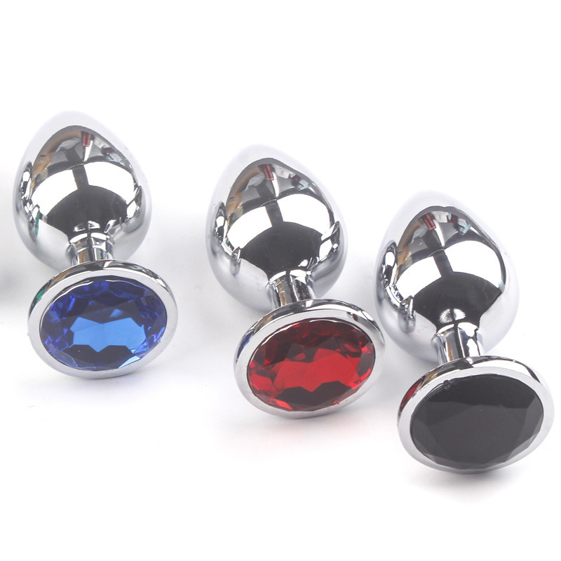 Plug anal de metal de acero inoxidable grande enchufe anal de plata regular grande y mediano tamaño pequeño enchufe anal de plata Fuente de la fábrica