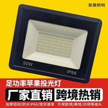 足功率苹果投光灯工厂定制300W户外防水庭院泛光灯广告牌投光灯