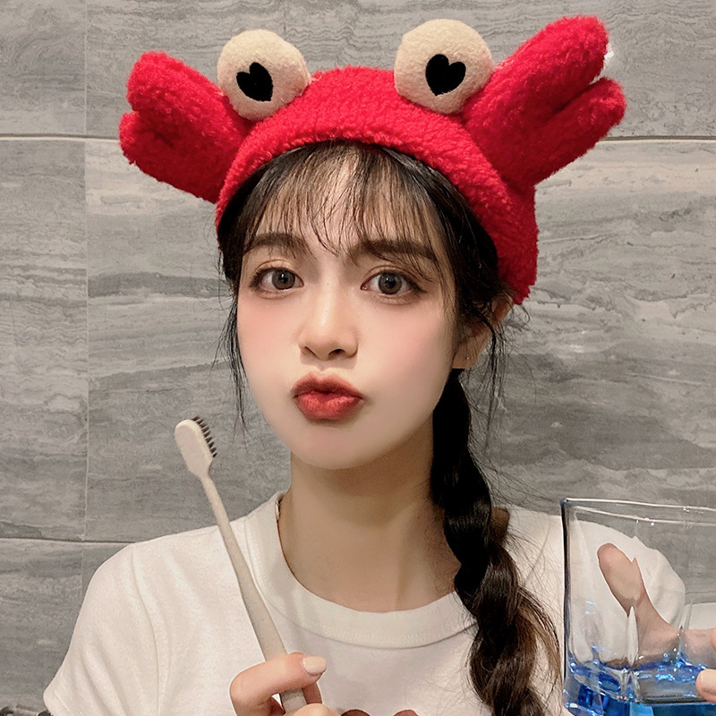 Hermoso cabello de peluche lavar la cara cinturón de cabello para mujeres lavar y aplicar máscara especial agujero de cabello cinturón de cabello tarjeta de cabello