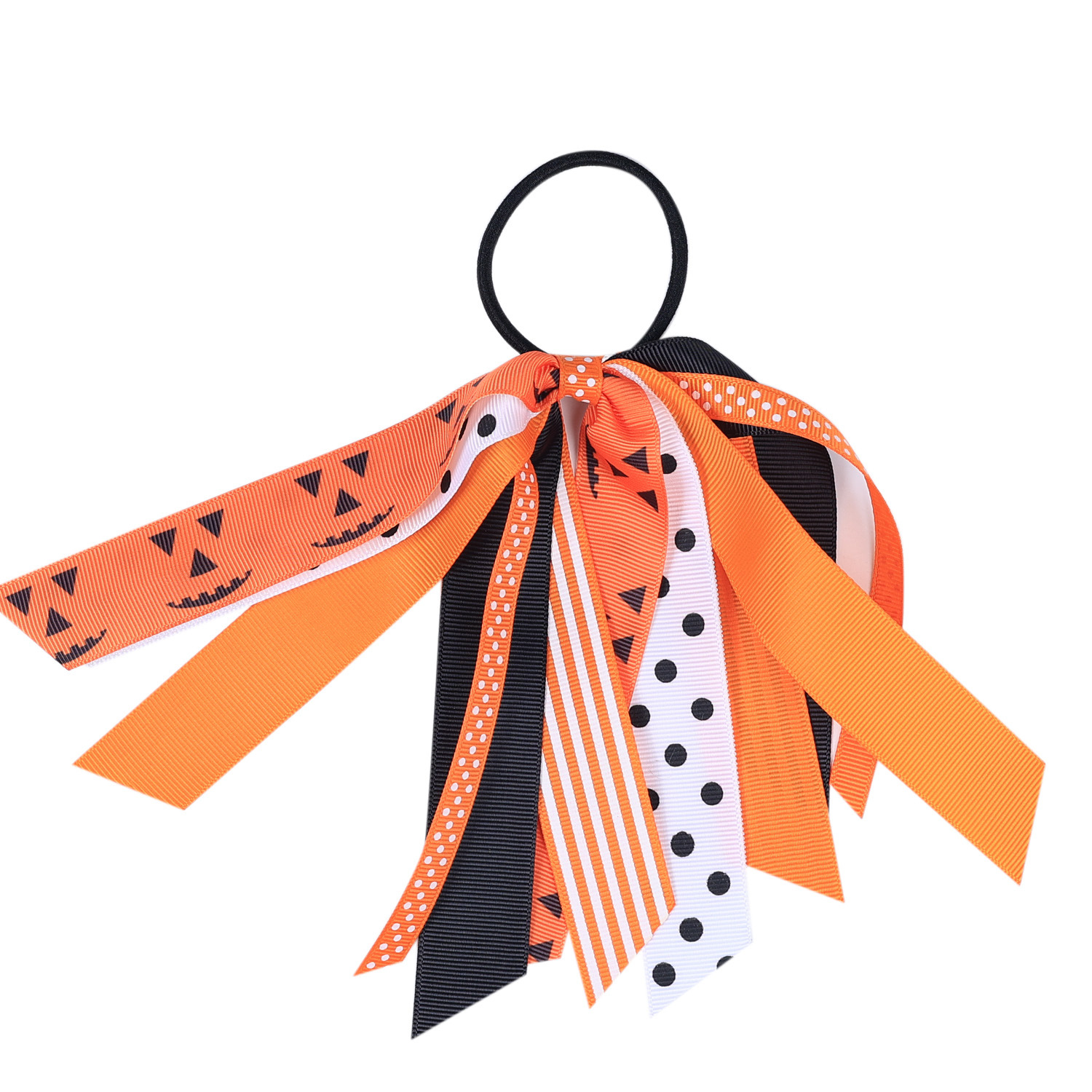 16g Weight Hair Tie Hair Accessories Type 5 Colors Can Be Mixed Quantity Party, Festival Occasion Threaded braid Material Halloween Festival Letter Pattern Kid'S Gender IG Style Style Halloween IG Style Kid'S Letter Threaded Braid Hair Tie 12