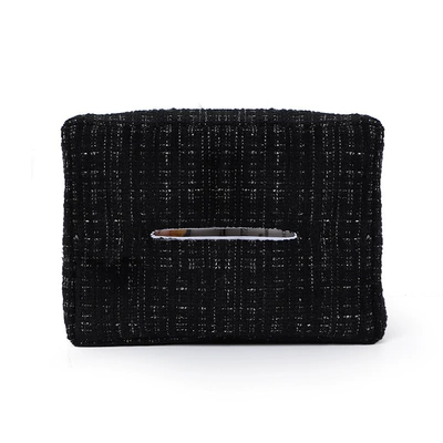 Box Light Luxury Small Fragrance: Car tissue box/set - small-fragrant-style-tissue-box-black