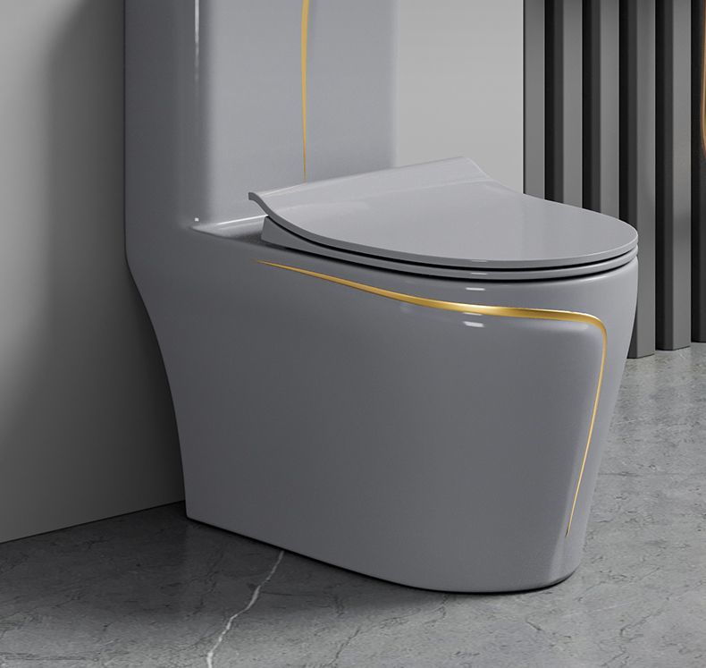 The toilet is a grey household water pump ceramic with a colorful siphonic anti-odor type. It is a high-flush toilet seat and toilet bowl Application Scenario
