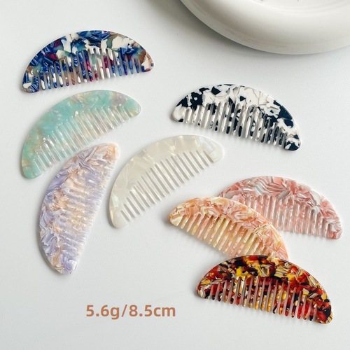 Korean ins acetic acid material portable pocket hair comb ancient style bun comb summer new cute small hair comb