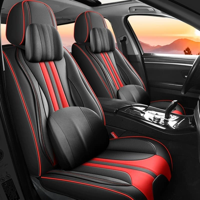 Cushion, Seat Cover, Protective Cover — Seat cushion, seat cover - deluxe-edition-with-headrest-and-lumbar-support-charming-red-front-row-single-seat