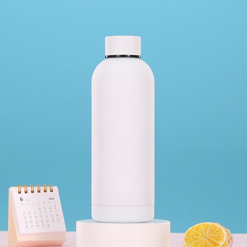 Transfronterizo 304 botella de acero inoxidable taza de vacío de goma pintada con mano portátil al aire libre hervidor de agua deportiva