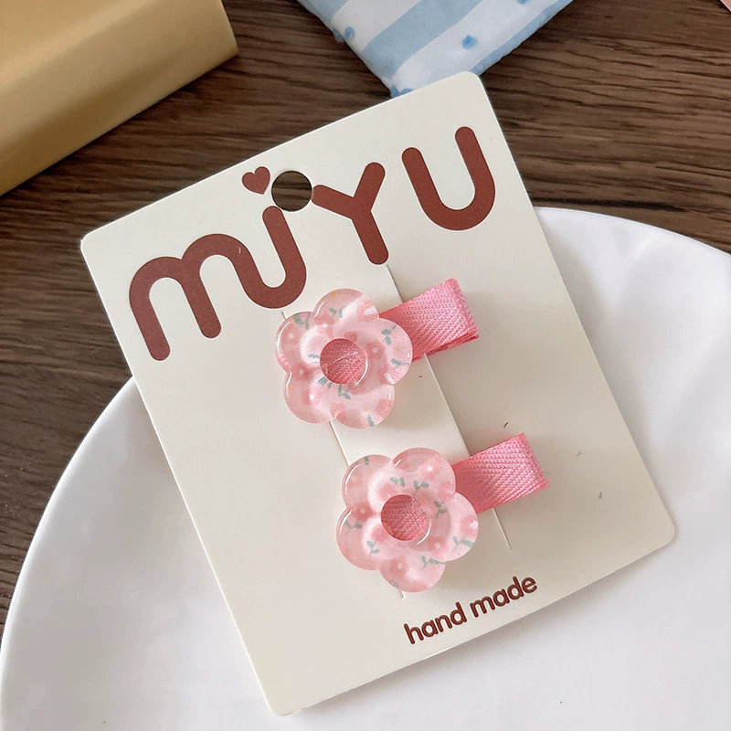 Свежая фуксия, прозрачная, детская клубника, мультяшная, маленькие универсальные заколки для волос, широкая цветовая палитра