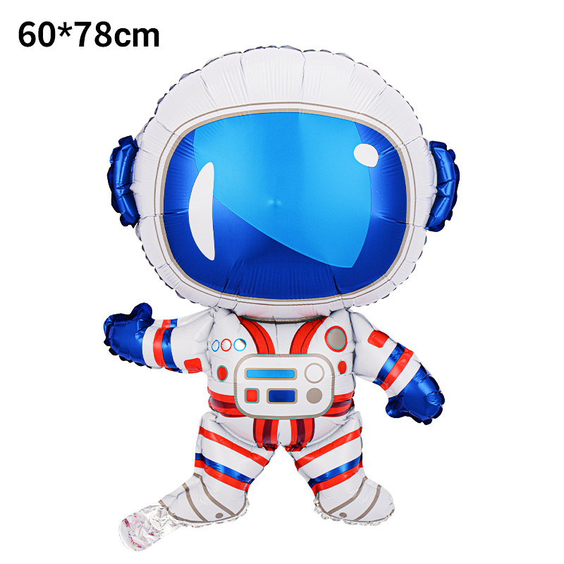 Cosmonauta cohetes globos cosmos tema piloto de globo niño decoración de cumpleaños globo de película de aluminio