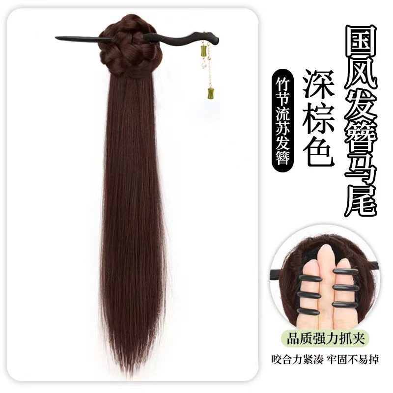 Nuevo estilo chino falso clip de cabello de cola de caballo bola en un clip de agarre antiguo adornamiento de cabello chino cheongsam francés clip de cabello