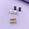 Men's universal piercing suitable for men and women, black golden silver earrings stainless steel