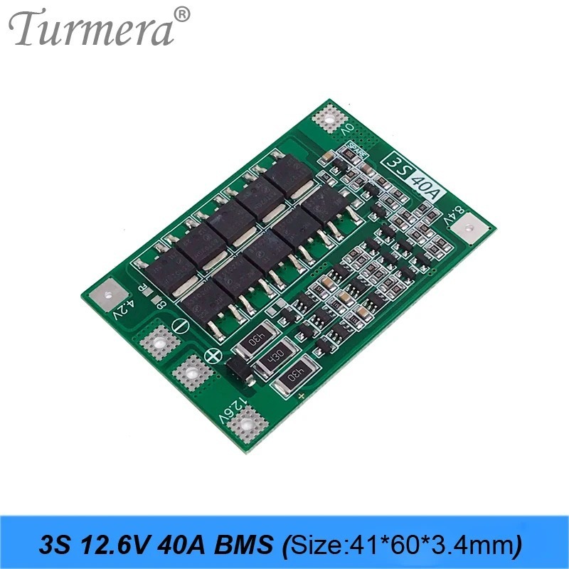 12V30Ah35Ah オートバイバッテリー収納ボックスバッテリーボックス 18650 ブラケット 3S40ABMS はんだニッケル付き|undefined
