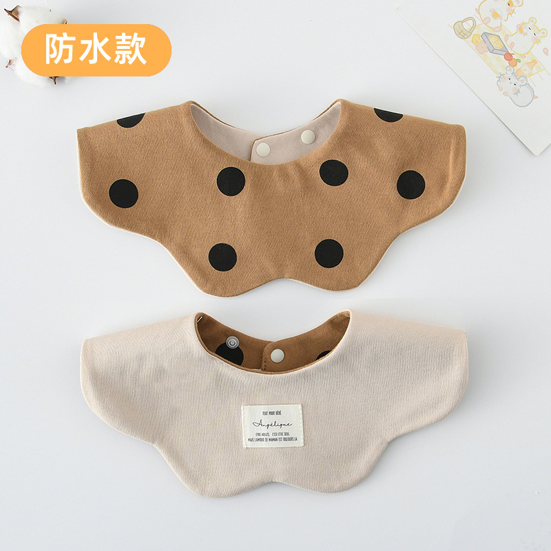 [방수면 양면] 브라운 도트 + 카키