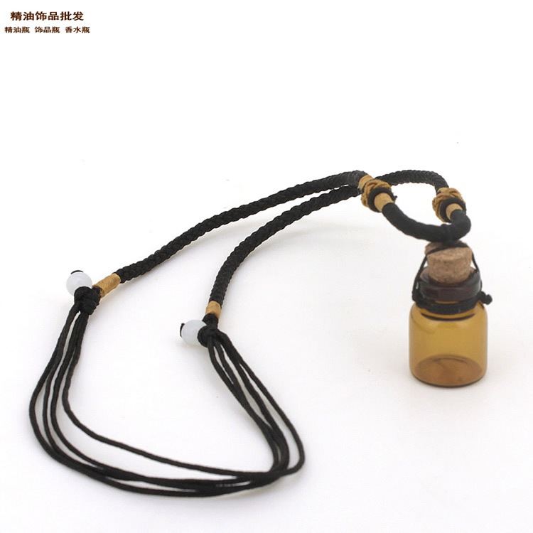 精油饰品网2ml茶色瓶直绑黑色双扣绳项链1.jpg