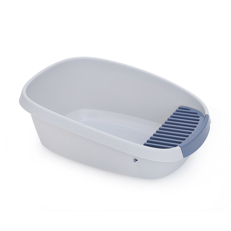 Gato caja de arena abierto semi-cerrado marioneta bebé gato anti-salpicaduras inodoro gato mierda de gran tamaño suministros de orinal