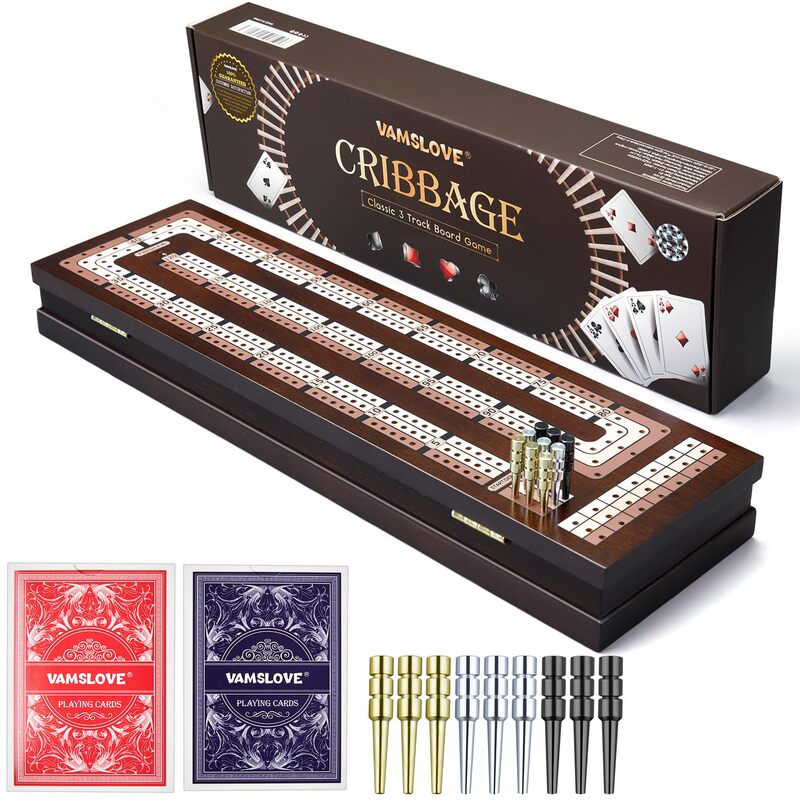 Cribbage Card Game Scoring Board Cribbage Board Game Solid Wood Party Board Game Family Game