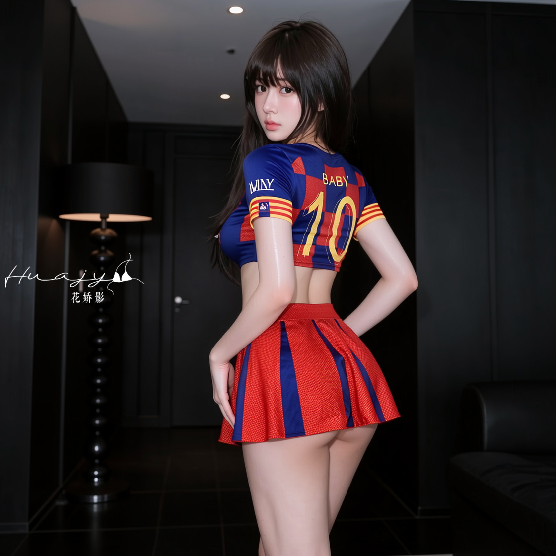 Hua Jiaoying Pure Desire labdarúgó világbajnokság baba egyenruha Temptation hasított ruha, kivehető egyenruha Cos Cheerleader egyenruha