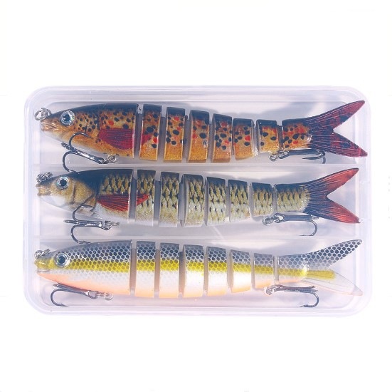 Nuevo Luya cebo multi-Sección de pescado 16 colores 13cm 18g biónico multi-Sección de cebo duro Comercio exterior Luya pesca cebo falso