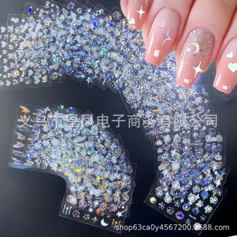 30 sheets Aurora Nail Art Stickers Heart Shaped Star Nail Decals Self-adhesive Aurora Flower Nail Stickers 30 sheets Aurora Nail Art Stickers Heart Shaped Star Nail Decals Self-adhesive Aurora Flower Nail Stickers