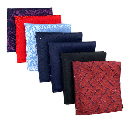 Strong merchants plain polyester pocket square elegant men's suit pocket square satin handkerchief