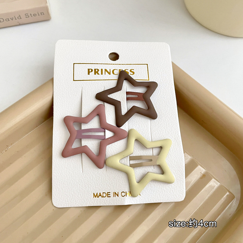 Linda estrella y2g horquilla hembra clip lateral flequillo BB clip horquilla para niños dopamina clip de color tocado