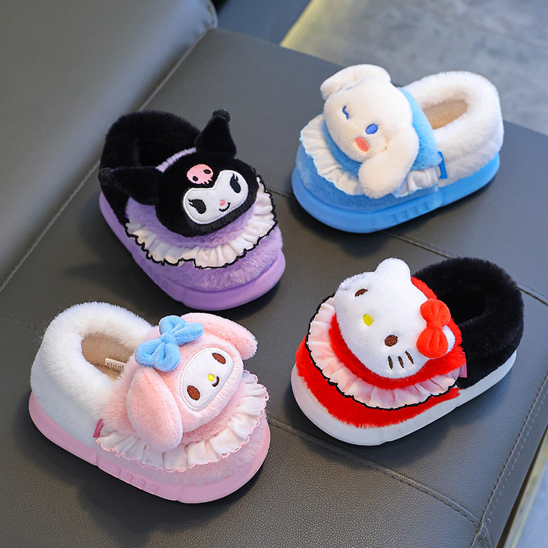 Sanliogou bolsas de invierno para niños zapatos de tacones de algodón para niños y niñas, calentamiento y pelusa, trapos de algodón antideslizantes para niños y medianos