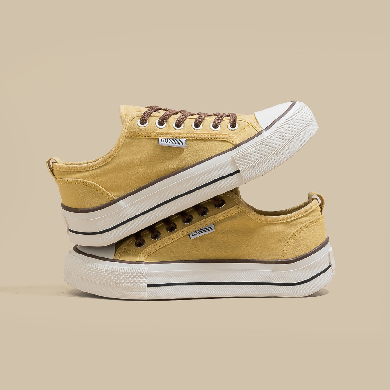 2026 primavera nuevo tipo de zapatos de lona de suela gruesa para mujeres aumentando la altura de los zapatos de deporte casuales con un pedaleo elástico zapatos de skate