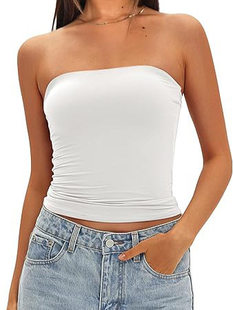 2025 cross-border hot selling women's tube top strapless inner wear outer top top