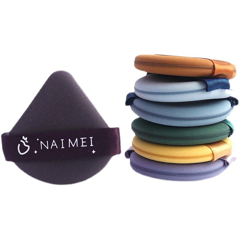 Almohadilla de polvo Cojín de maquillaje Esponja cuadrada redonda triángulo gota de agua mantequilla siete estrellas polvo de doble cara malvavisco belleza huevo