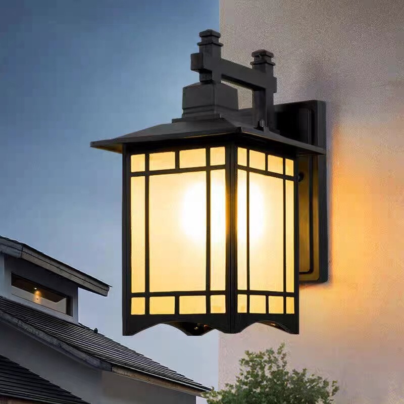 Tokyo-Style European Retro Waterproof Wall Lamp for Balcony, Corridor, and Porch Lighting, New Chinese-Style Outdoor Courtyard Wall-Mounted Lamp
