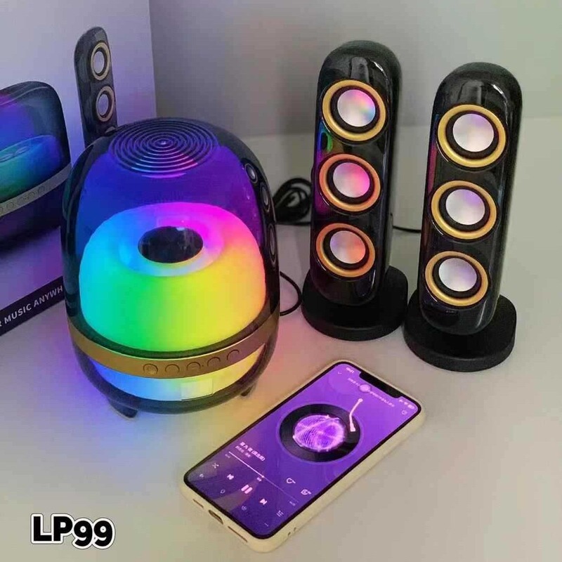 Foreign Trade Lp99 Glazed Wireless Bluetooth Speaker Transparent High-Quality Subwoofer Home Computer Card Colorful Audio Foreign Trade Lp99 Glazed Wireless Bluetooth Speaker Transparent High-Quality Subwoofer Home Computer Card Colorful Audio