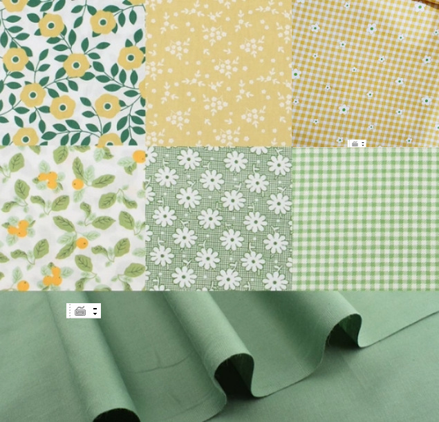 New twill printed fabric diy handmade patchwork fabric set 7-piece…