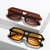 Square fashionable universal multicoloured sunglasses, 2023, suitable for import, European style, simple and elegant design