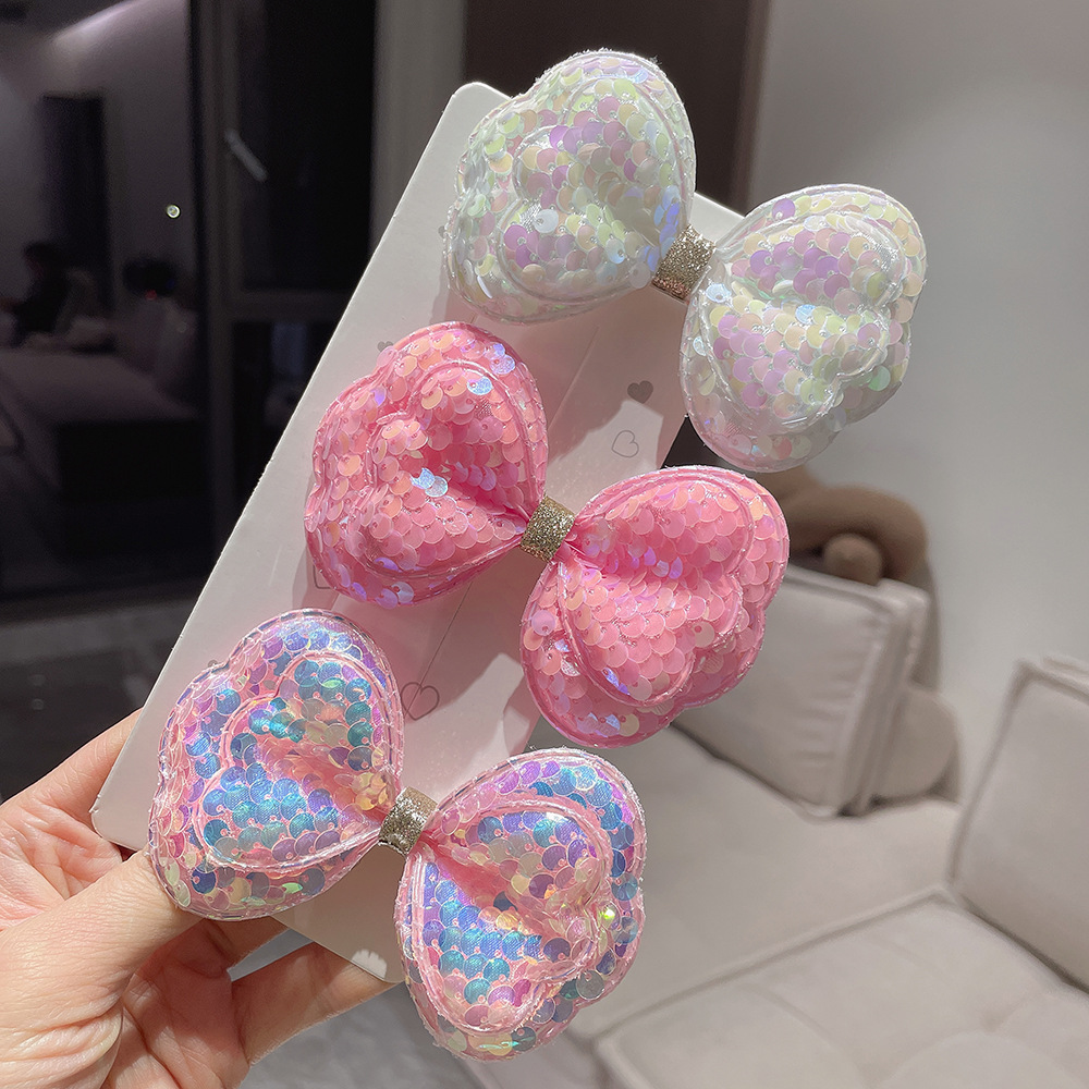 Hair Clip Hair Accessories Type Princess Bow Knot Sequin Hair Clip