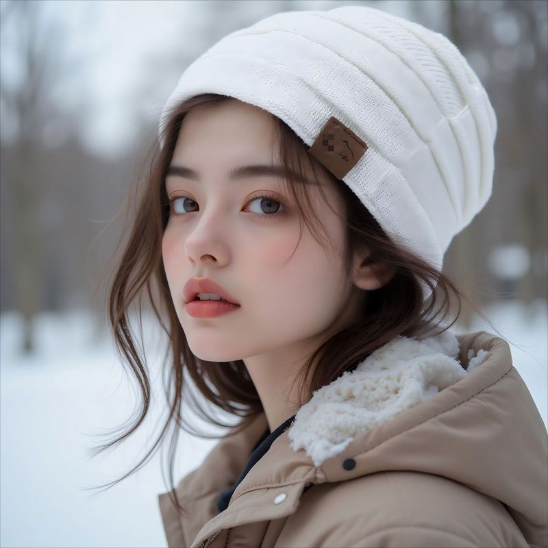 秋冬加绒混色百搭毛线针织帽保暖时尚套头帽欧美冬季女帽跨境|undefined