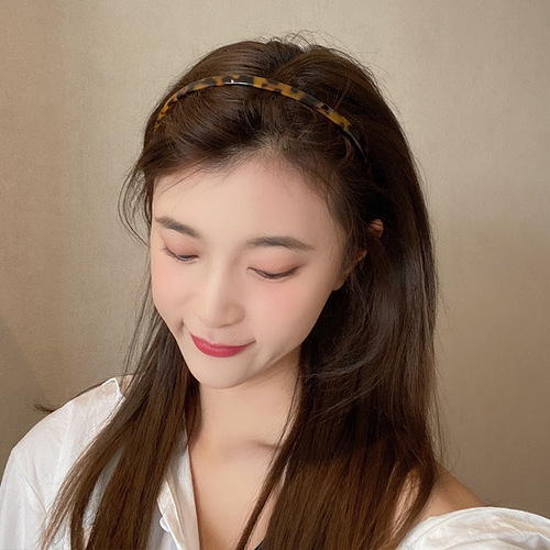 Chic Retro Tortoiseshell Acetate Hair Clip, Stylish Minimalist Daily Basic Headband for Washing Face, Non-Irritating