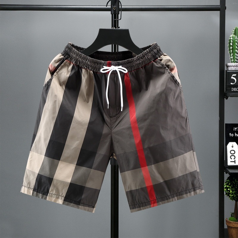 Plaid Shorts Men's Youth Casual Beach Pants Summer New Shorts Fashionable Big Pants