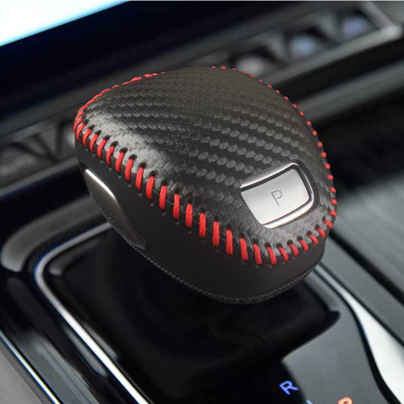 Gear Shift: Hongqi Sürətlər qutusu və əl tormozu başlıqları - black-carbon-red-line