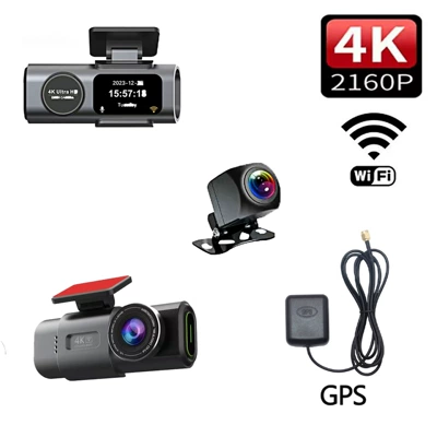 Driving recorder with High-Definition Front and Rear - 4k-dual-lens-front-rear-gps