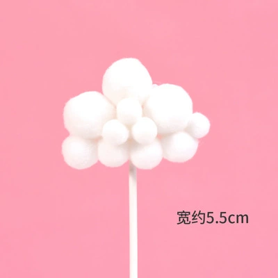 Small clouds short white 10 pieces