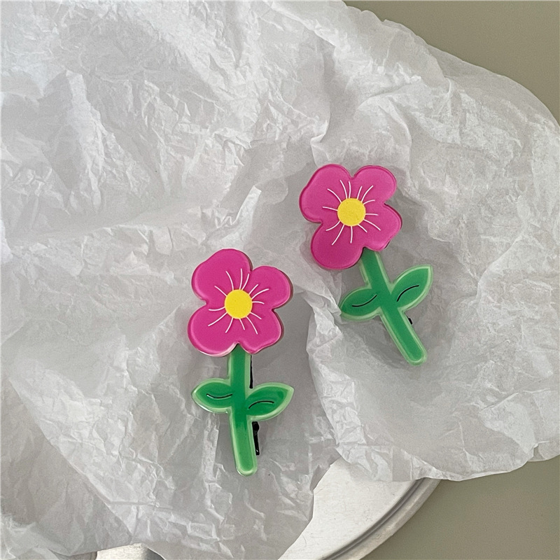 Simple Style Flower Arylic Hair Clip display picture 1