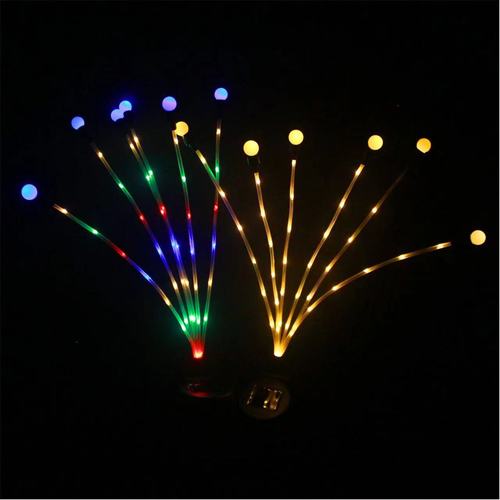 Solar colorful LED wind-driven firefly lamp outdoor camping lamp courtyard lawn dynamic decorative ground lamp