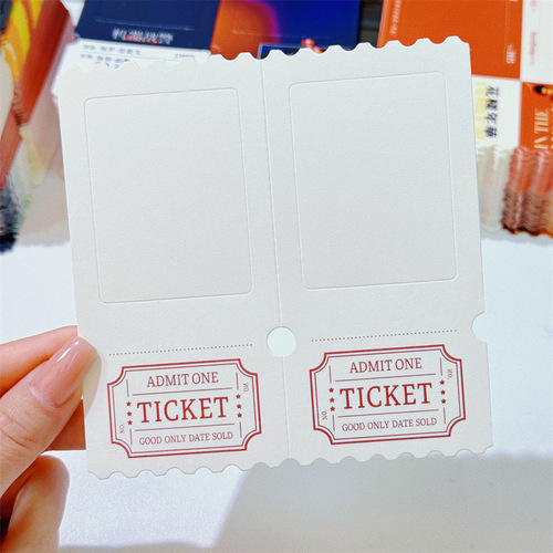 Sci-Fi Movie Blank INS Ticket Stub DIY Bookmark Reverse Film Projection Photo Gift Greeting Material Memorial