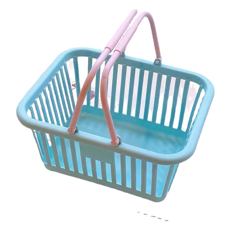 High-looking table portable square storage box macaron color cute shopping storage basket bedroom girl heart decoration