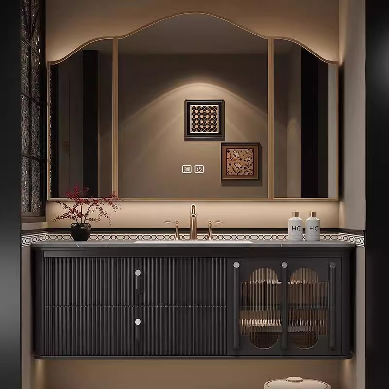 Французская ретро -рок -плита бесшовная интегрированная бассейн Комбинированность Современная американская умывальника Washbasin Oak Luxury Stone