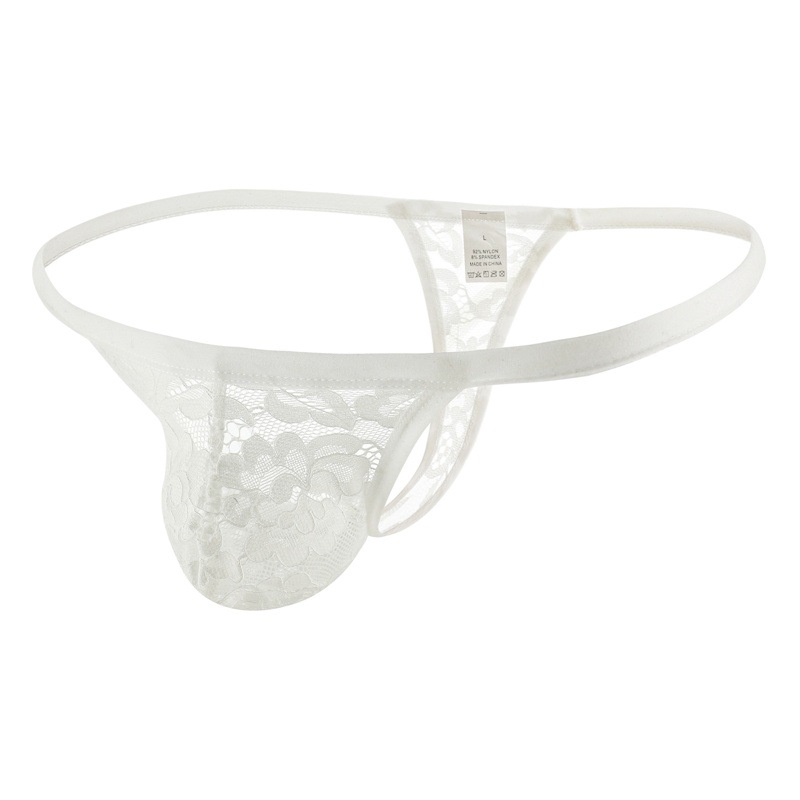 Ropa interior de los hombres Tanga sexy encaje malla Tanga