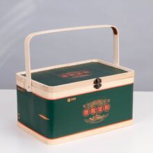 源头工厂大容量竹编粽子礼盒手提式长方形篮子节日礼品端午礼盒