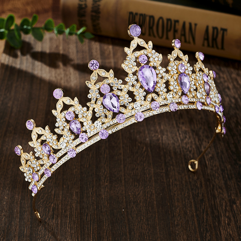 Glam Luxurious Lady Crown Alloy Plating Inlay Zircon Crown display picture 5