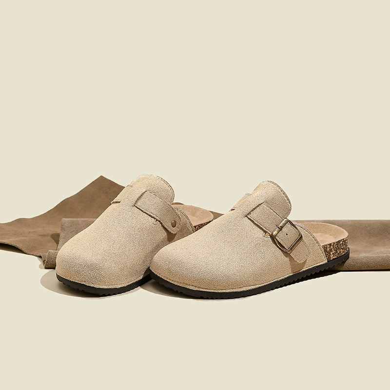 Слипоны Birkenstock для женщин, полупальцевые сабо с нескользящей толстой подошвой
