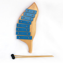 奥尔夫乐器树叶敲琴 儿童8音手敲琴 幼儿园合奏铝板琴现货